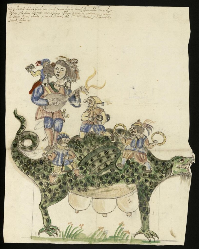 Miniatura de Tarasca para la procesión del Corpus de 1669