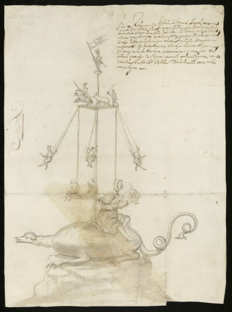 Miniatura de Tarasca para la procesión del Corpus de 1671