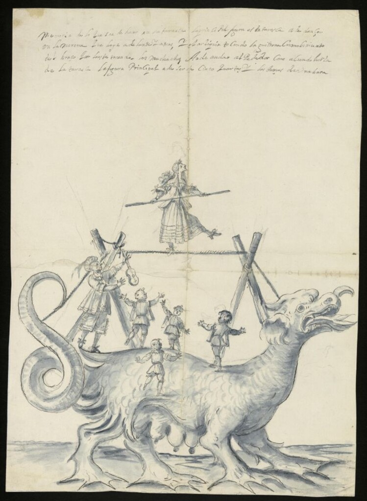Miniatura de Tarasca para la procesión del Corpus de 1674