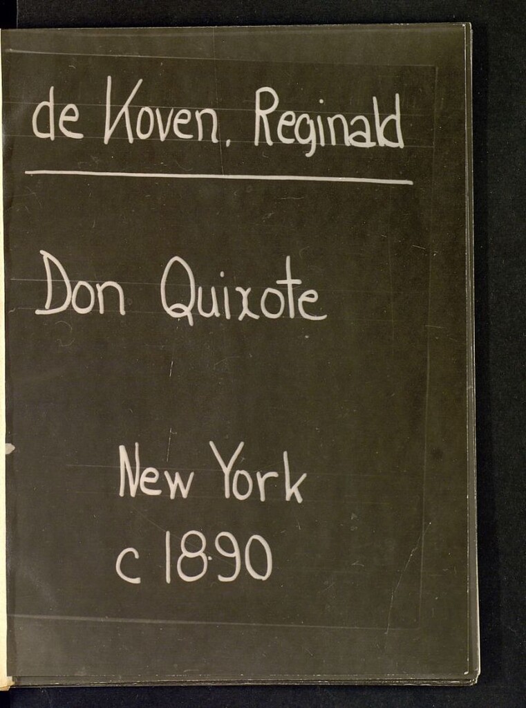 Miniatura de Don Quixote : a comic opera in three acts founded upon Cervantes novel