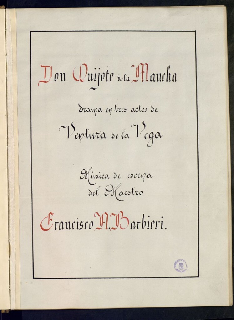 Miniatura de Don Quijote de la Mancha : drama en tres actos