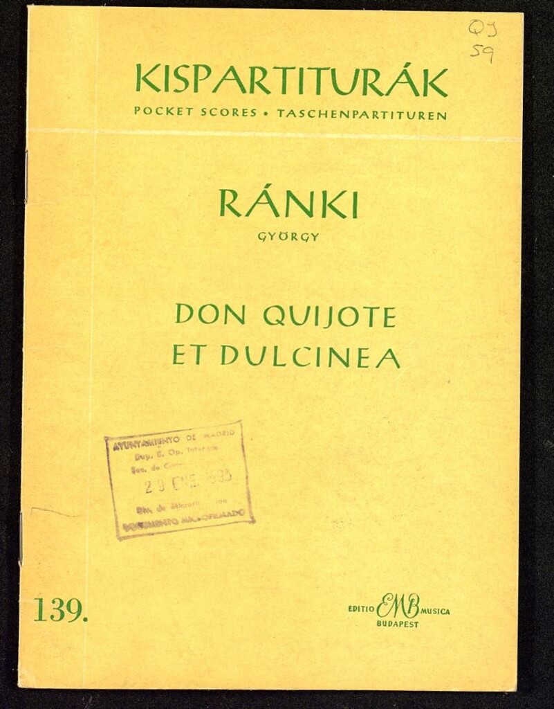 Miniatura de Don Quijote et Dulcinea : Két miniatür oboára kisznekarra