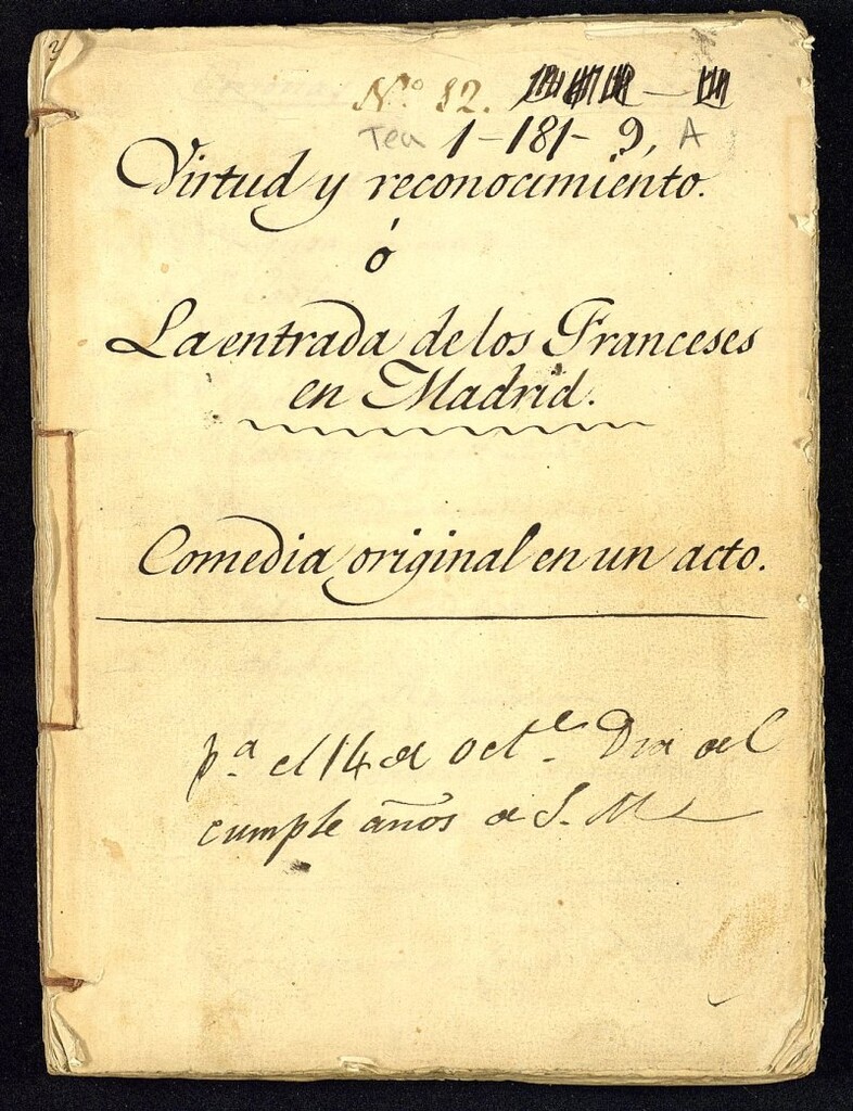 Miniatura de Virtud y reconocimiento o La entrada de los Franceses en Madrid: Comedia original en un acto