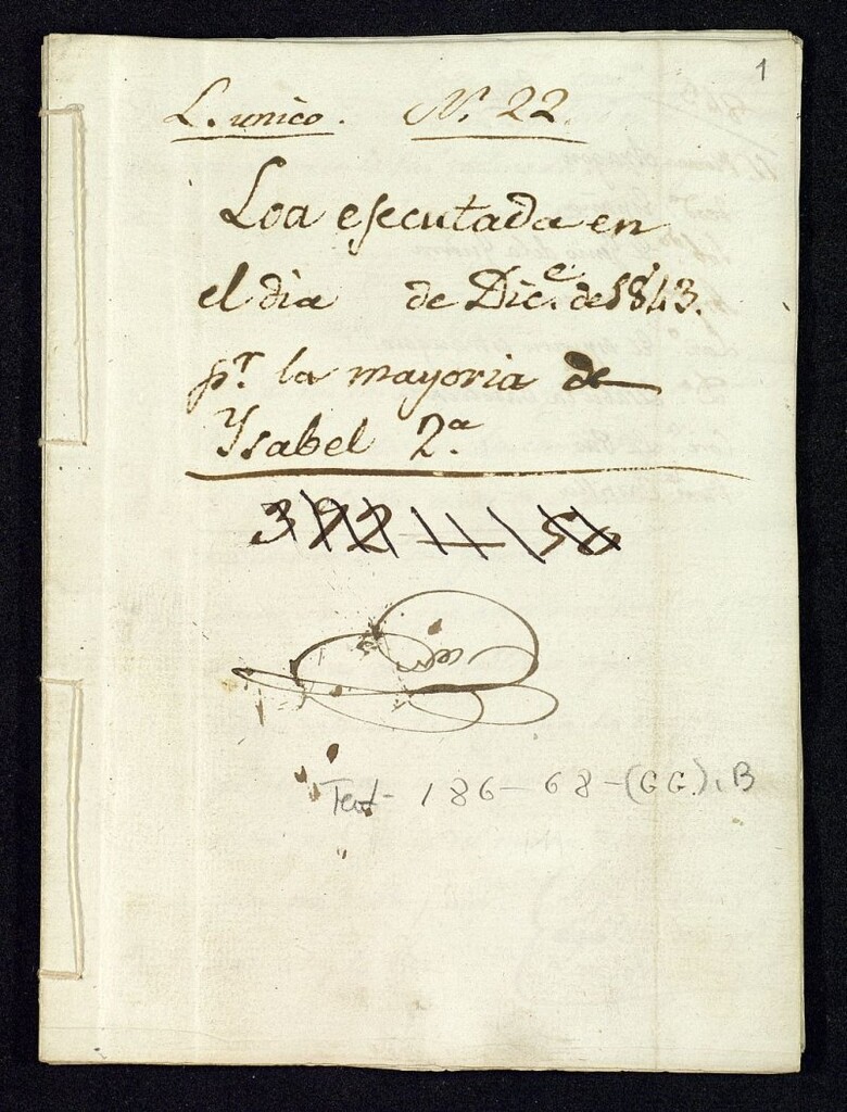 Miniatura de Loa para el dia de Diciembre de 1843 por la mayoria de Ysabel 2ª