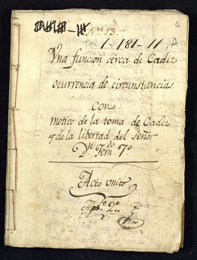 Miniatura de Una función cerca de Cádiz: Ocurrencia de circunstancias con motivo de la toma de Cádiz y de la libertad del señor Dn. Fernando 7º