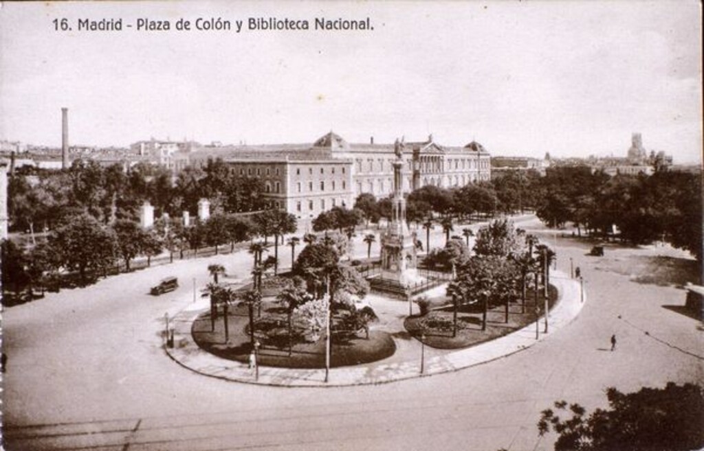 Miniatura de Plaza de Colón y Biblioteca Nacional de España