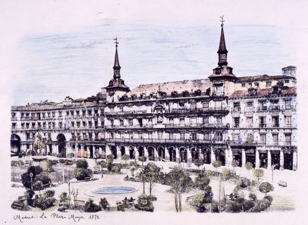 Miniatura de La Plaza Mayor. 1878
