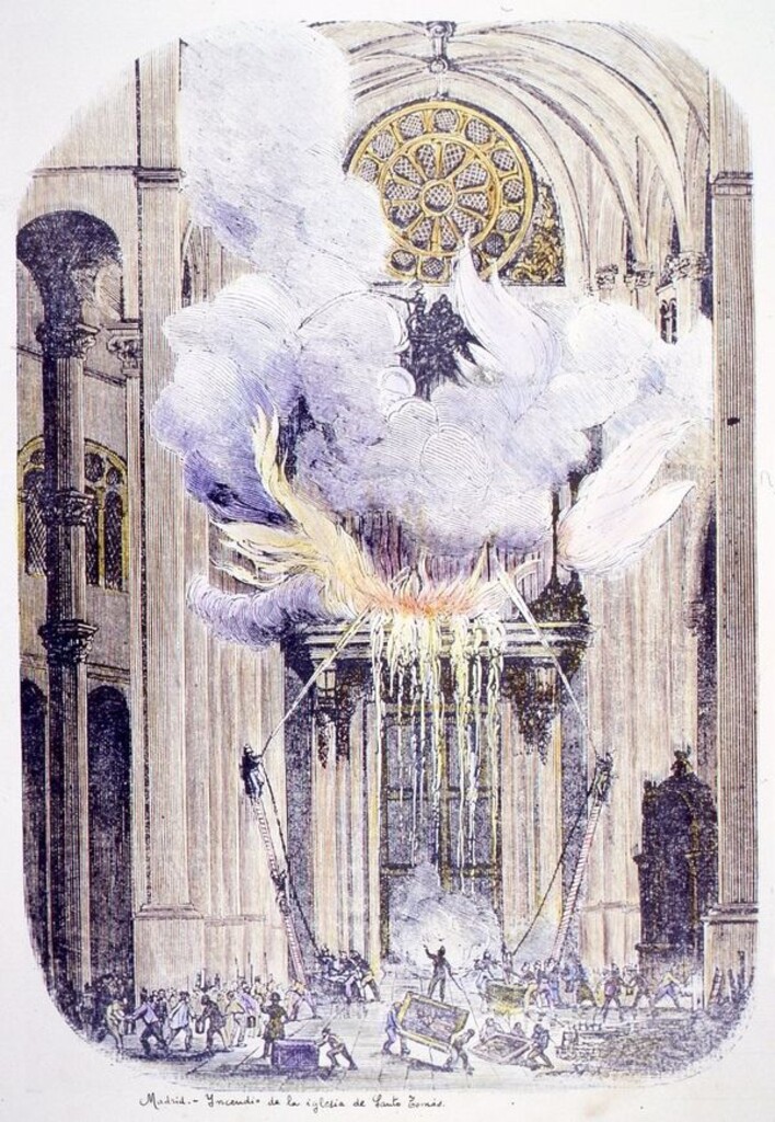 Miniatura de Incendio de la iglesia de Santo Tomás