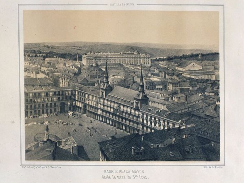 Miniatura de La Plaza Mayor desde la Torre de Santa Cruz
