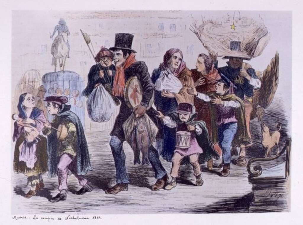 Miniatura de La compra de Nochebuena. 1861
