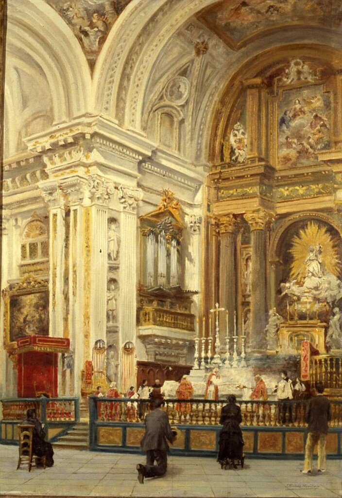 Miniatura de Misa mayor en la Catedral de Madrid.