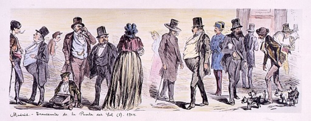 Miniatura de Transeuntes de la Puerta del Sol (I). 1864