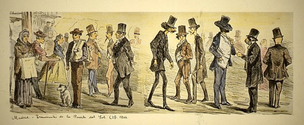 Miniatura de Transeuntes de la Puerta del Sol (II). 1864