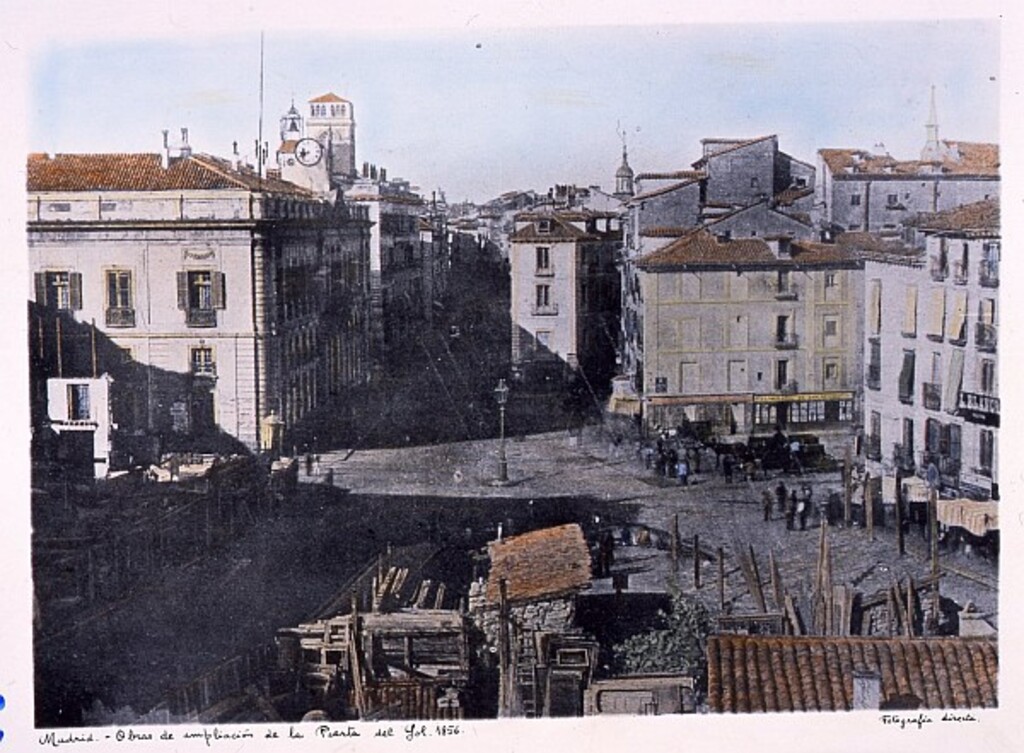Miniatura de Obras de ampliación de la Puerta del Sol. 1856