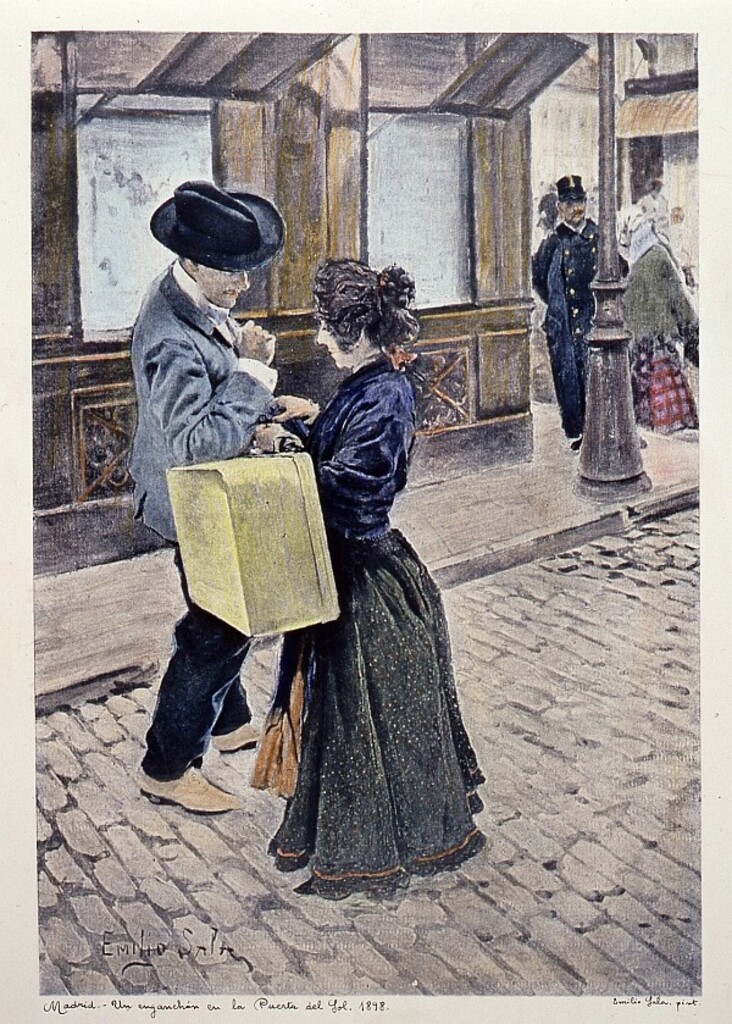 Miniatura de Un enganchón en la Puerta del Sol. 1898