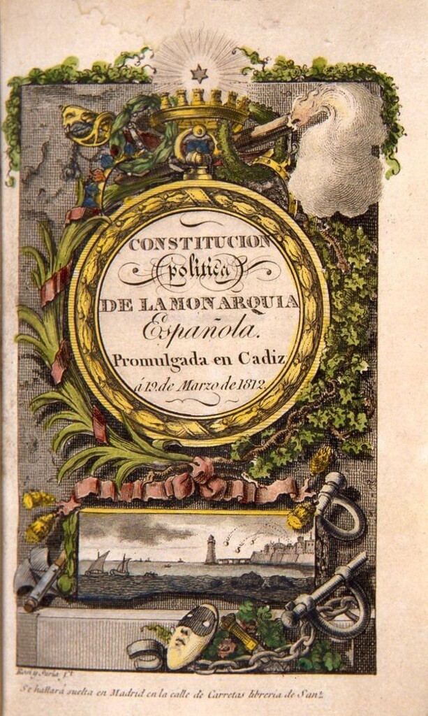 Miniatura de Constitución Politica de la Monarquía Española. Promulgada en Cadiz á 19 de Marzo de 1812.