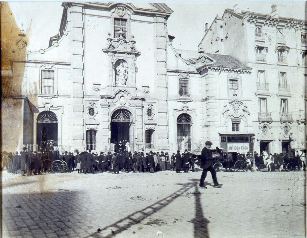 Miniatura de Salida de misa de la iglesia de San José