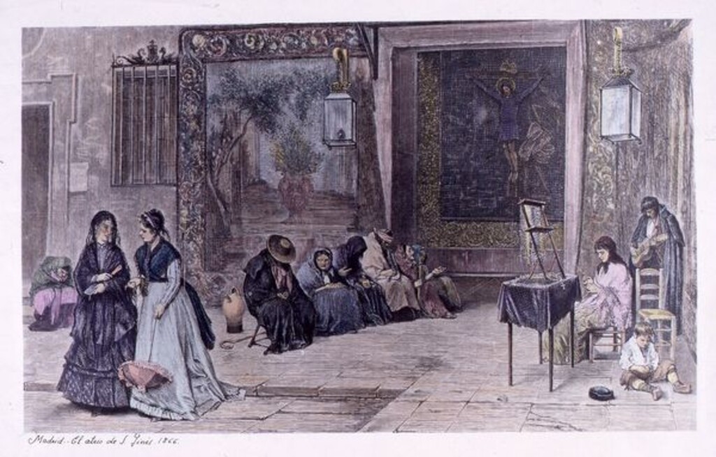 Miniatura de El atrio de San Ginés. 1866