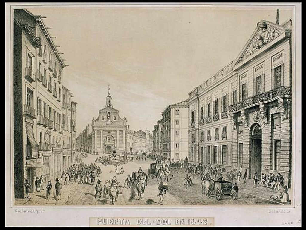 Miniatura de Puerta del Sol en 1842