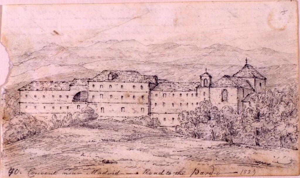 Miniatura de Convento near Madrid. Road to the Pardo