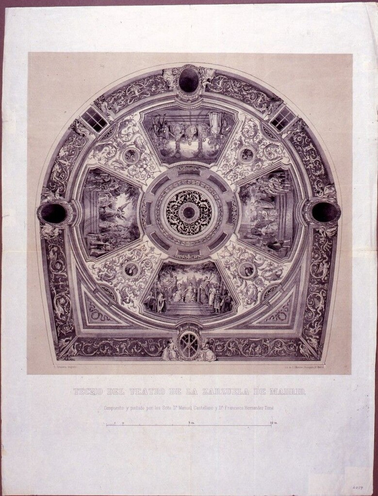Miniatura de Pinturas del techo del Teatro de la Zarzuela