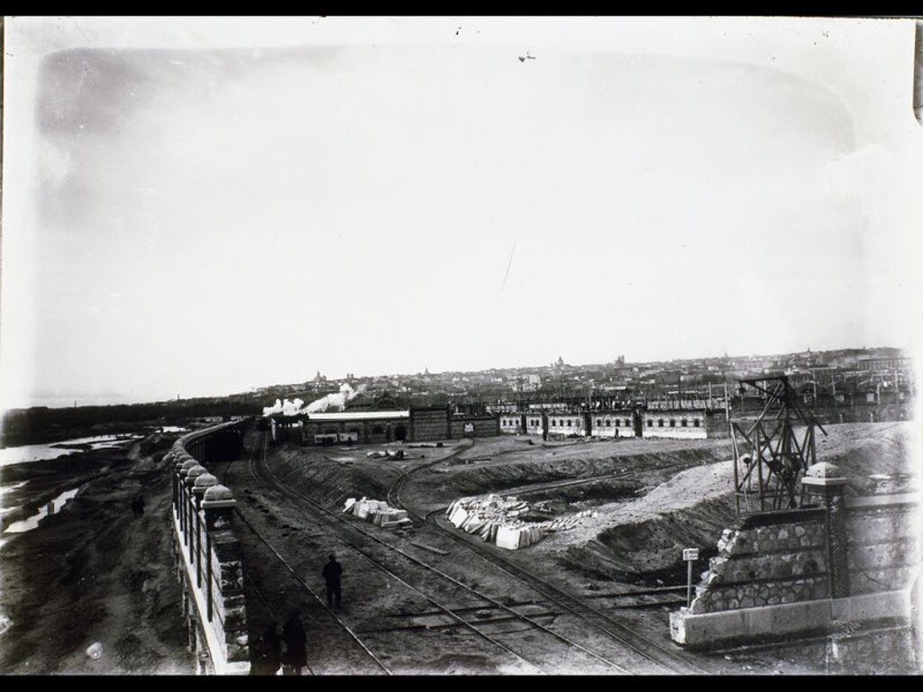 Miniatura de Matadero Municipal de la Arganzuela: Ferrocarril para el transporte de ganado