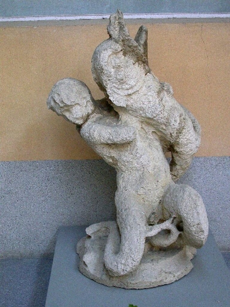 Miniatura de Tritón con delfín