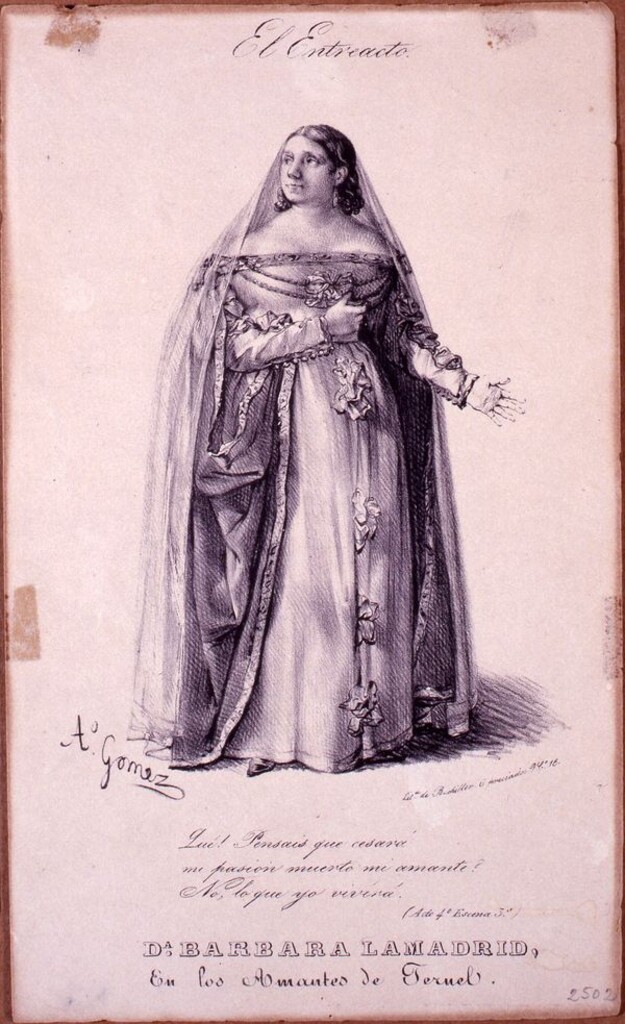 Miniatura de Retrato de la actriz Bárbara la Madrid