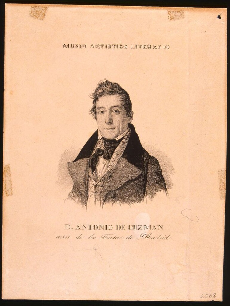 Miniatura de Retrato del actor Antonio de Guzmán