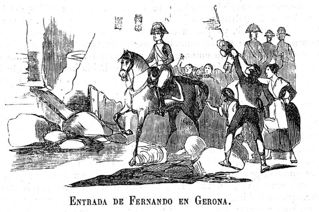 Miniatura de Entrada de Fernando en Gerona