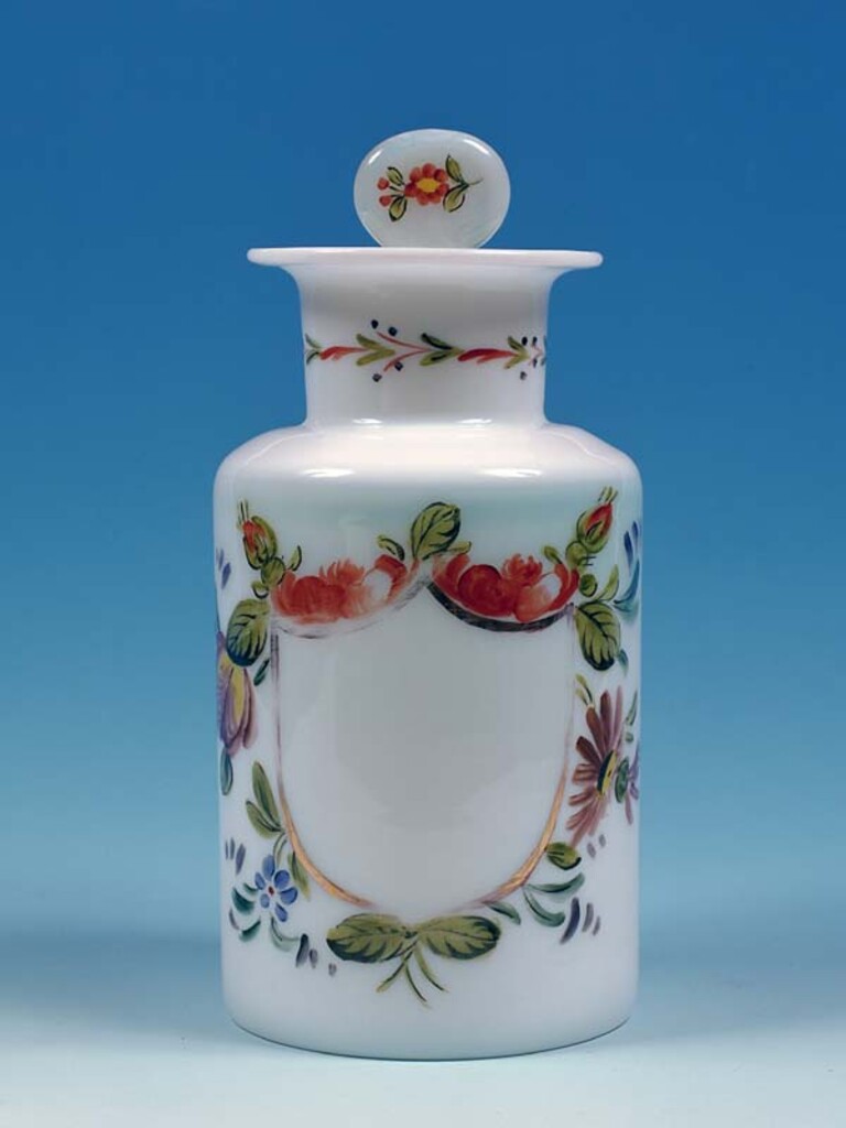 Miniatura de Frasco de farmacia con flores