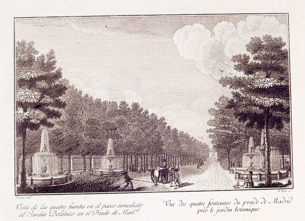 Miniatura de Vista de las Cuatro Fuentes en el Paseo del Prado