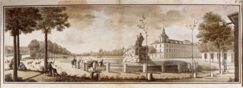 Miniatura de Paseo del Prado. Vista desde la plaza de la fuente de la Cibeles