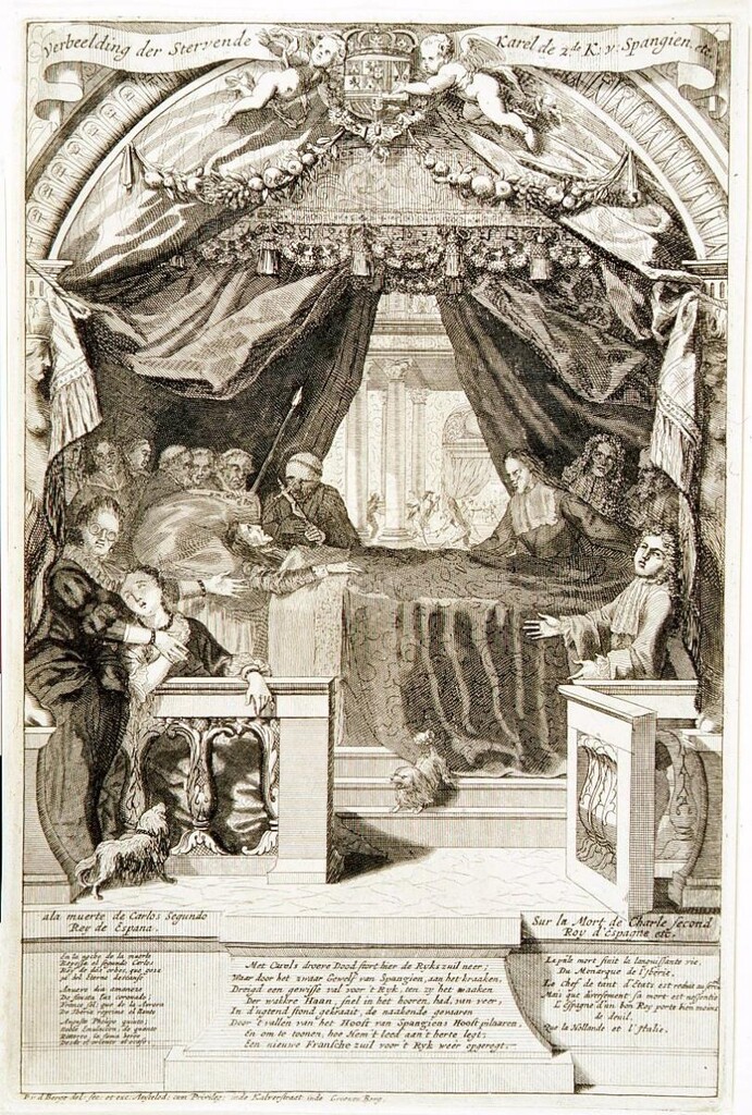 Miniatura de Muerte de Carlos II, Rey de España