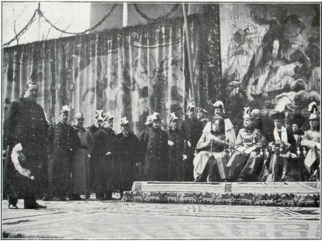 Miniatura de José Canalejas en la ceremonia de la inauguración de las obras de la Gran Vía