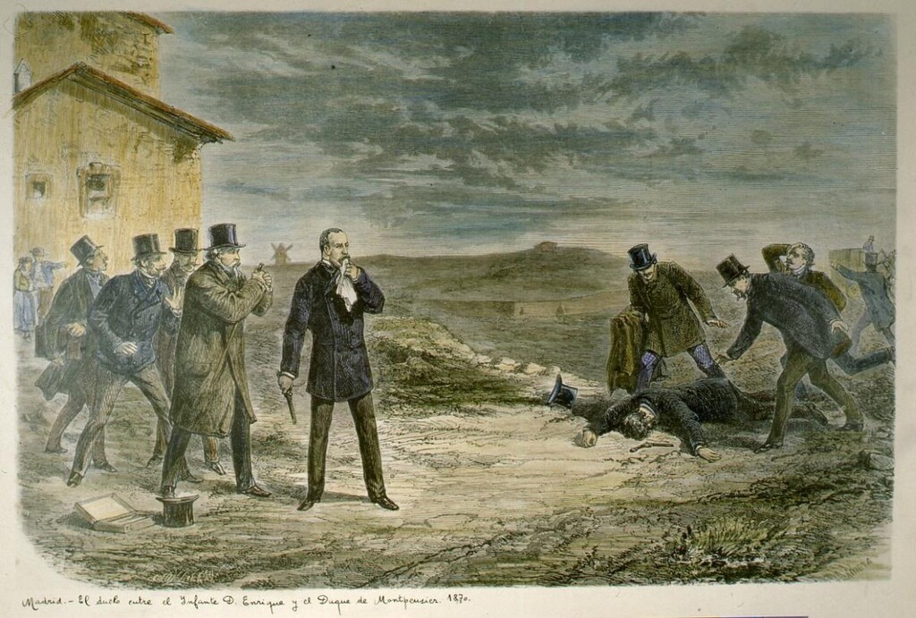 Miniatura de El duelo entre el Infante Don Enrique y el Duque de Montpensier