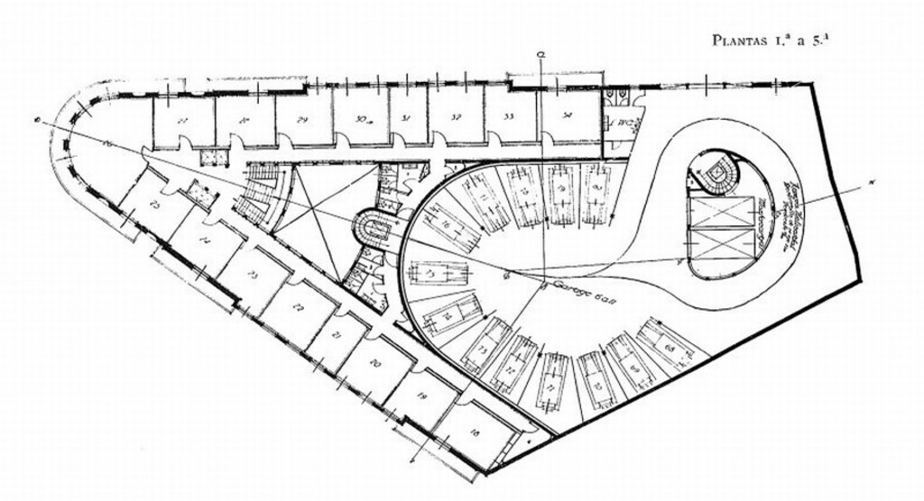 Miniatura de Planta del proyecto presentado por Emilio Paramés y J. Rodríguez Cano al concurso Carrión