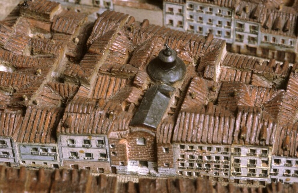 Miniatura de El Oratorio del Caballero de Gracia en la maqueta del Madrid de 1830