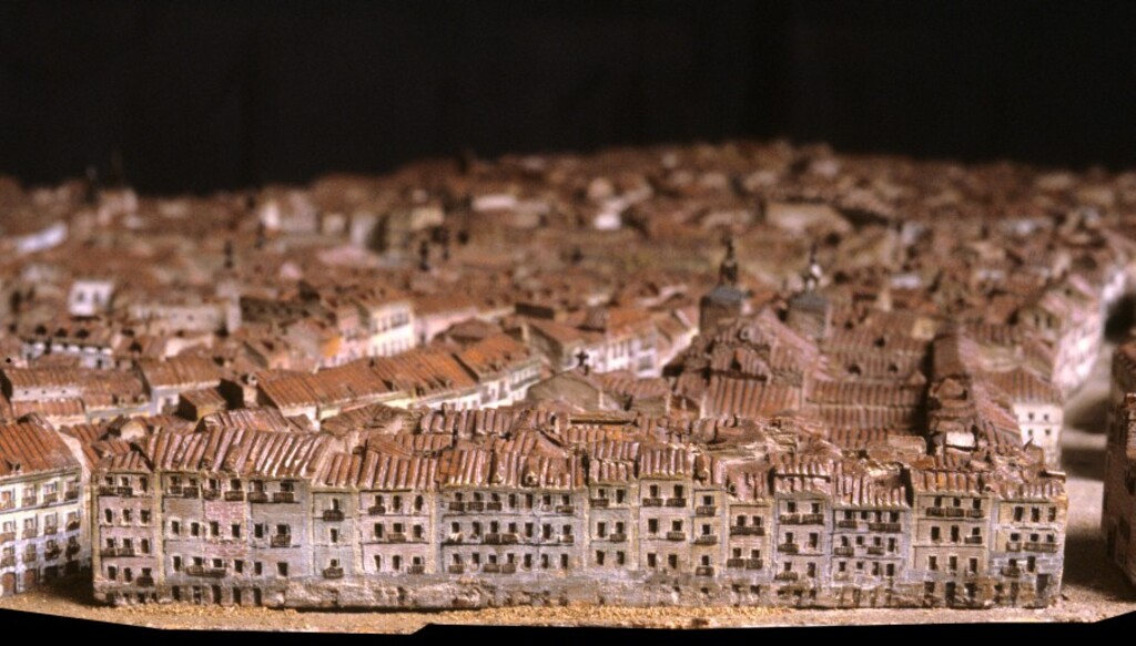 Miniatura de La calle de la Montera en la maqueta del Madrid de 1830 (II)