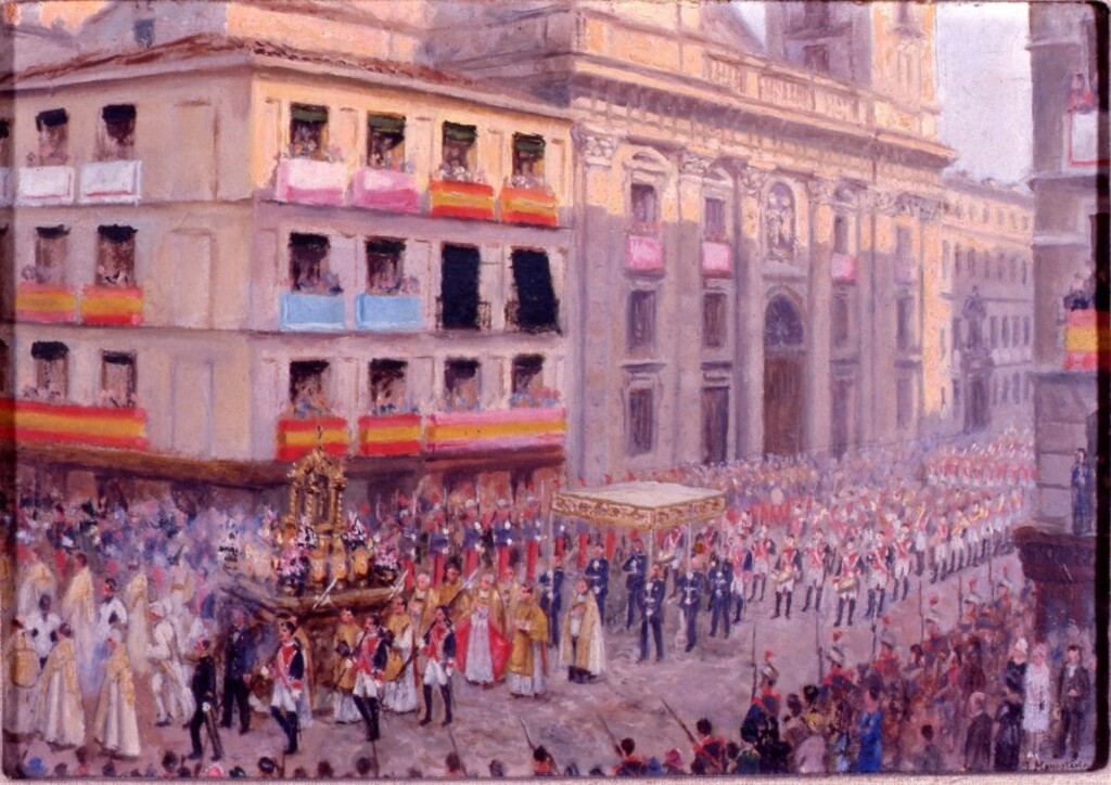 Miniatura de Procesión del Corpus en Madrid