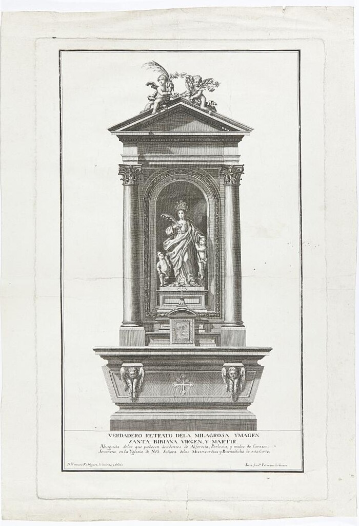Miniatura de Retablo de Santa Bibiana para la iglesia del hospital de la Buena Dicha