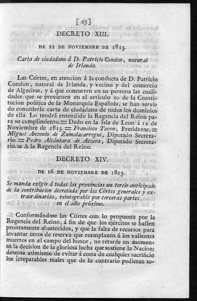 Miniatura de Se manda exigir á todas las provincias un tercio anticipado de la contribución decretada por las Cortes generales y extraordinarías, reintegrable por terceras partes el año próximo.