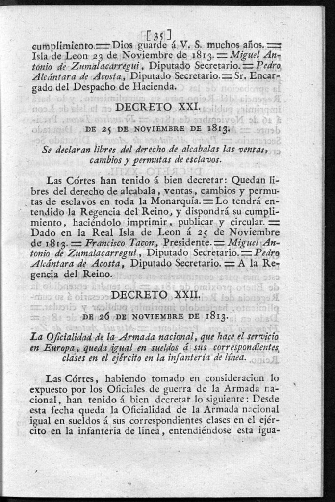 Miniatura de La Oficialidad de la Armada nacional, que hace el servicio en Europa, queda igual en sueldos á sus correspondientes clases en el ejército en la infantería de línea.