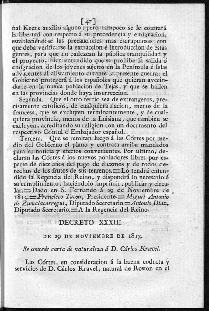 Miniatura de Se concede carta de naturaleza á D. Carlos Kravel.