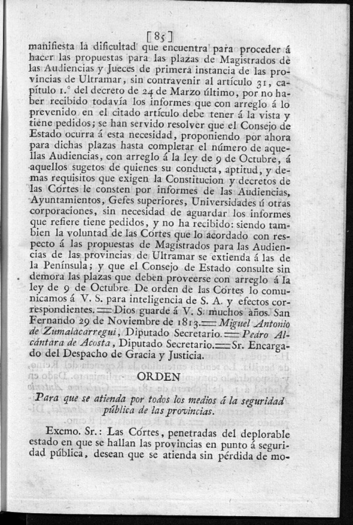 Miniatura de Para que se atienda por todos los medios á la seguridad pública de las provincias.