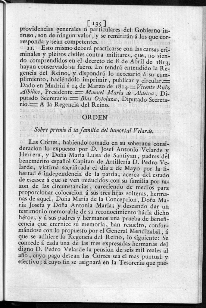 Miniatura de Sobre premio á la familia del inmortal Velarde.