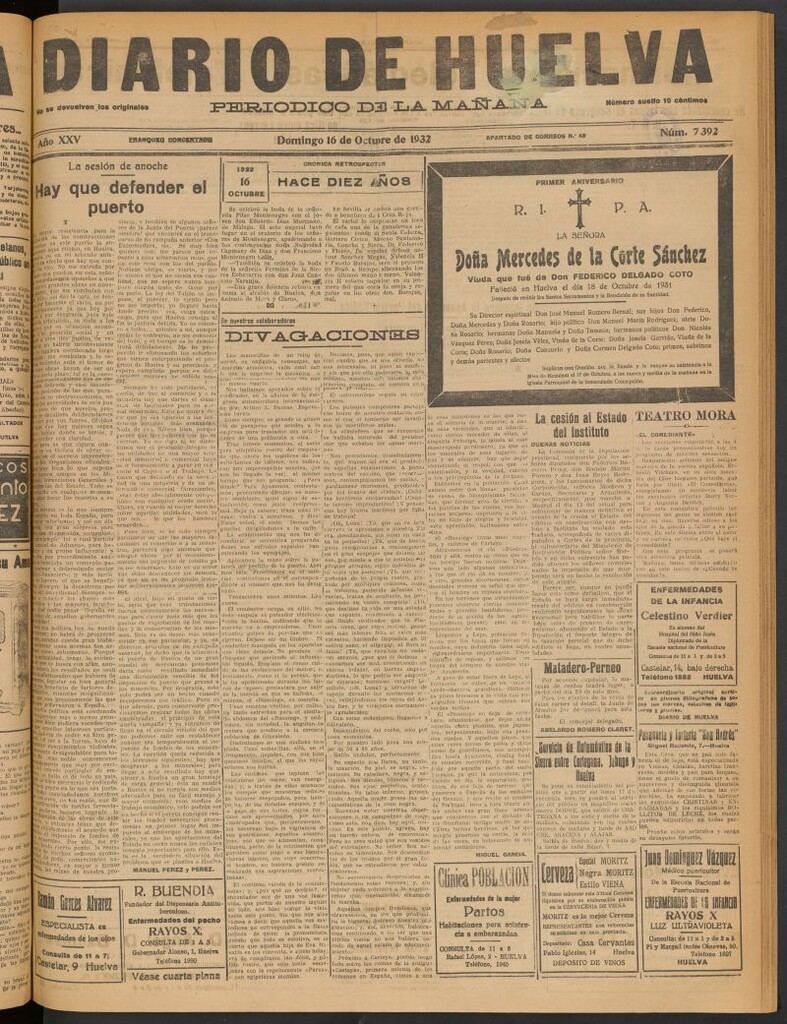 Miniatura de Diario de Huelva : periódico independiente del 16 de octubre de 1932
