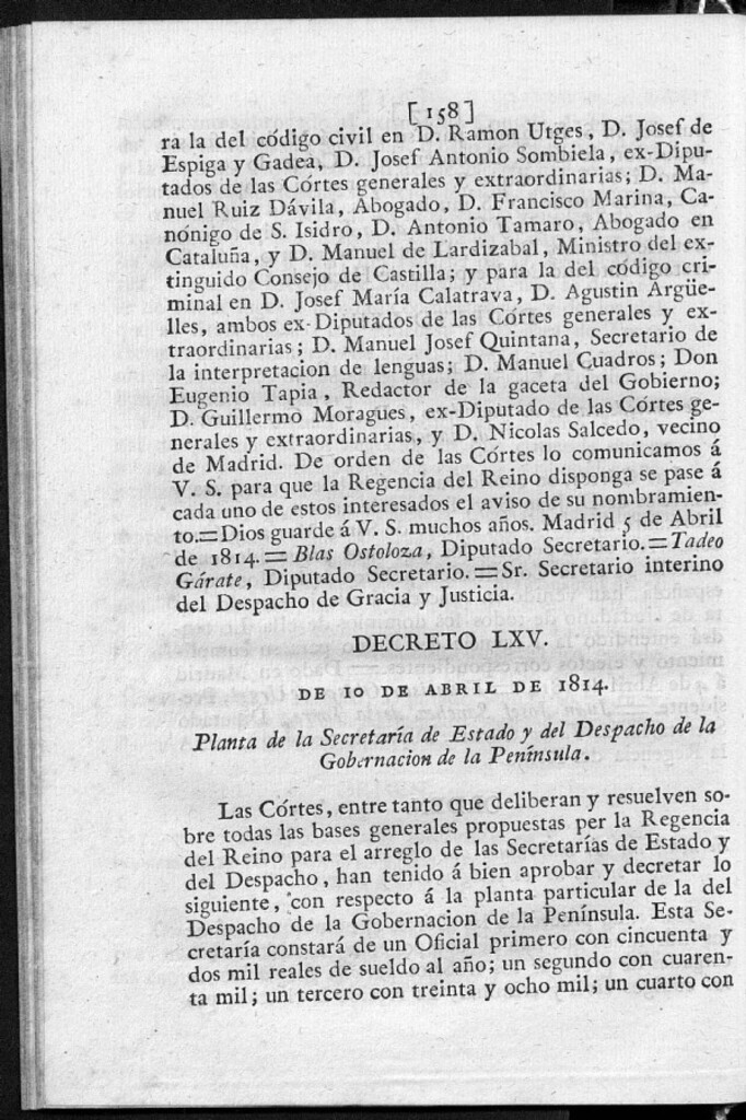 Miniatura de Planta de la Secretaría de Estado y del Despacho de la Gobernación de la Península.