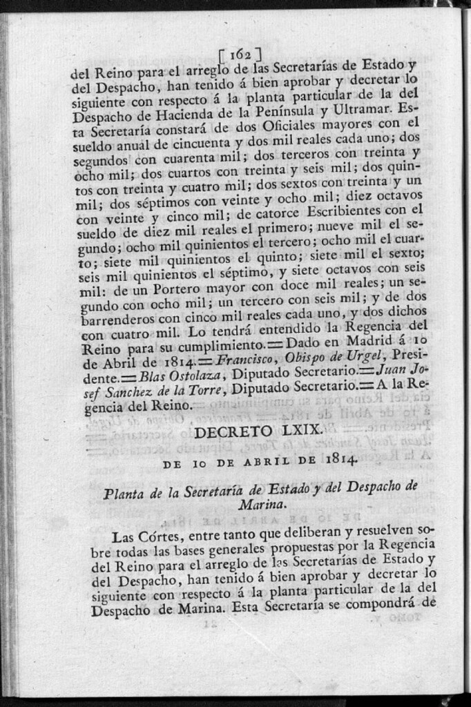 Miniatura de Planta de la Secretaría de Estado y del Despacho de Marina.