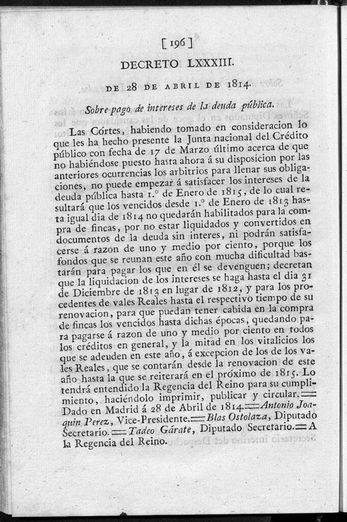 Miniatura de Sobre pago de intereses de la deuda pública.